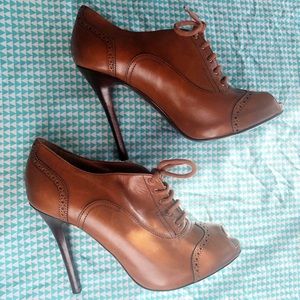 Ralph Lauren Collection purple label peeptoe heels